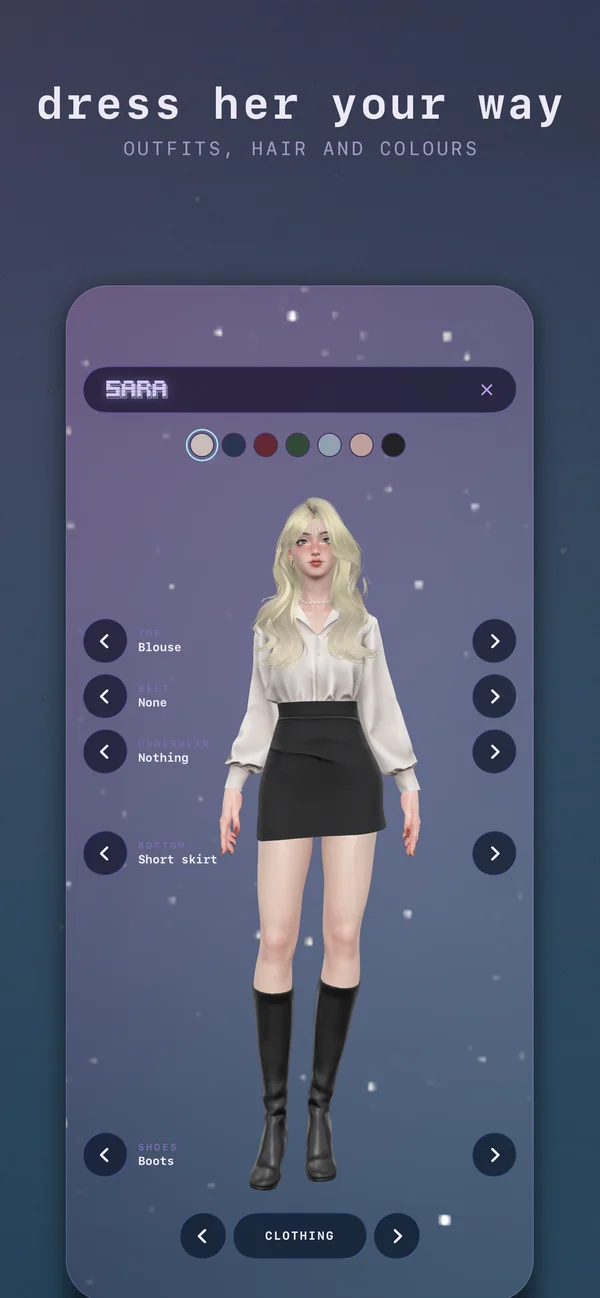 Choosing outfits and hair